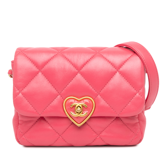 Pre-Loved Chanel Mini Quilted Lambskin Acrylic Coco Love Flap - Picture 1 of 10